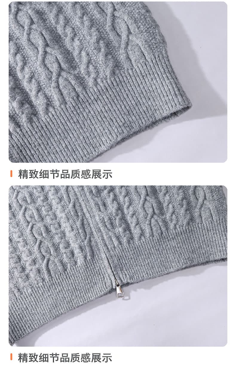 조수 브랜드 마이크로 넓은 단색 니트 스웨터 남성 가을 겨울철 느긋한 바람 트렌드 보온 루즈핏 오픈 가디건 스웨터 남자 재킷 상세 이미지 30