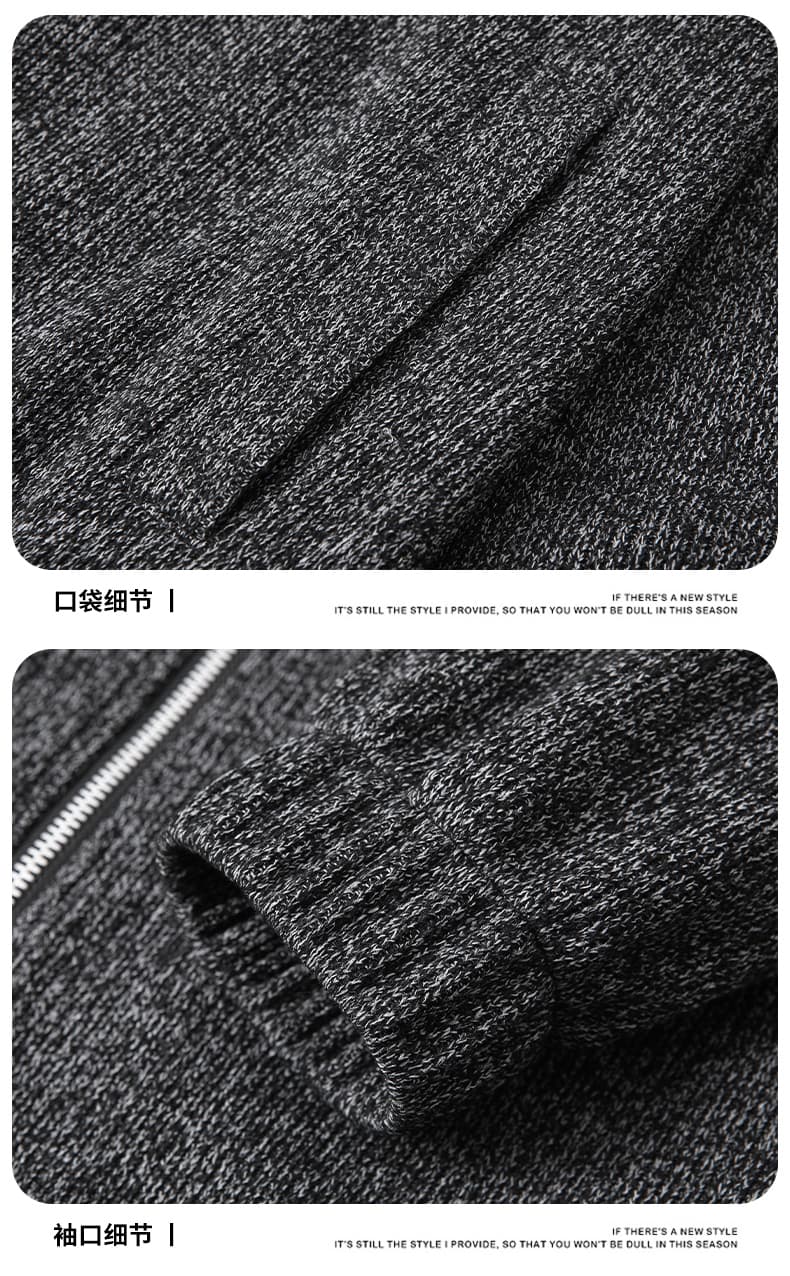 아메리칸 바람 좋은 체크무늬 재킷 남성 봄 가을 다용도 새로운 조수 브랜드 루즈핏 스탠드 칼라 옷 니트 카디건 코트 상세 이미지 16