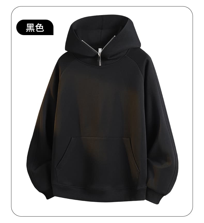풀오버 후드 티 스웨터 남성 봄 가을 새로운 빅 사이즈 루즈핏 조수 브랜드 아메리칸 무거운 캐주얼 면 소재 긴팔 재킷 상세 이미지 11