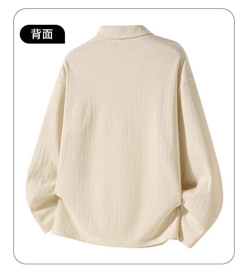 남성 조수 브랜드 일본식 POLO 셔츠 느긋한 바람 봄 가을 새로운 캐주얼 다용도 V 넥 셔츠 긴팔 패션 후드티 상세 이미지 10