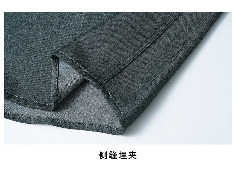 국경 간 모방 데님 후드 주머니 후드티 남자 단색 미니멀리즘 캐주얼 패션 조수 브랜드 남성 의류 풀오버 질감 맨위 상세 이미지 5