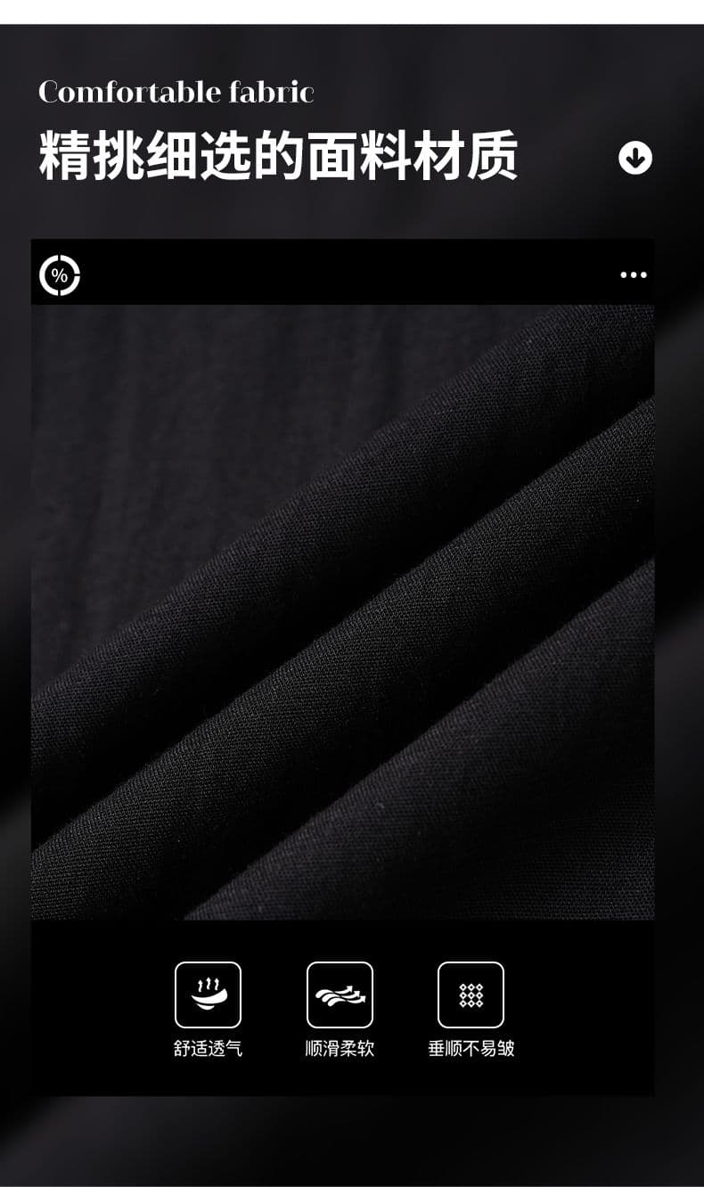 가을 얇은 스타일 주머니 단색 남성 POLO 셔츠 미니멀리즘 캐주얼 주간 실크 아마 풀오버 맨위 루즈핏 남성 의류 티셔츠 상세 이미지 3