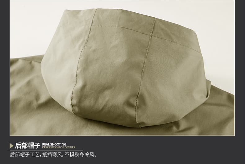 국경 간 대외 무역 신제품 봄 가을 남자 루즈핏 야외 재킷 스탠드 칼라 운동 방풍 방수 후드 요금 외투 상세 이미지 18