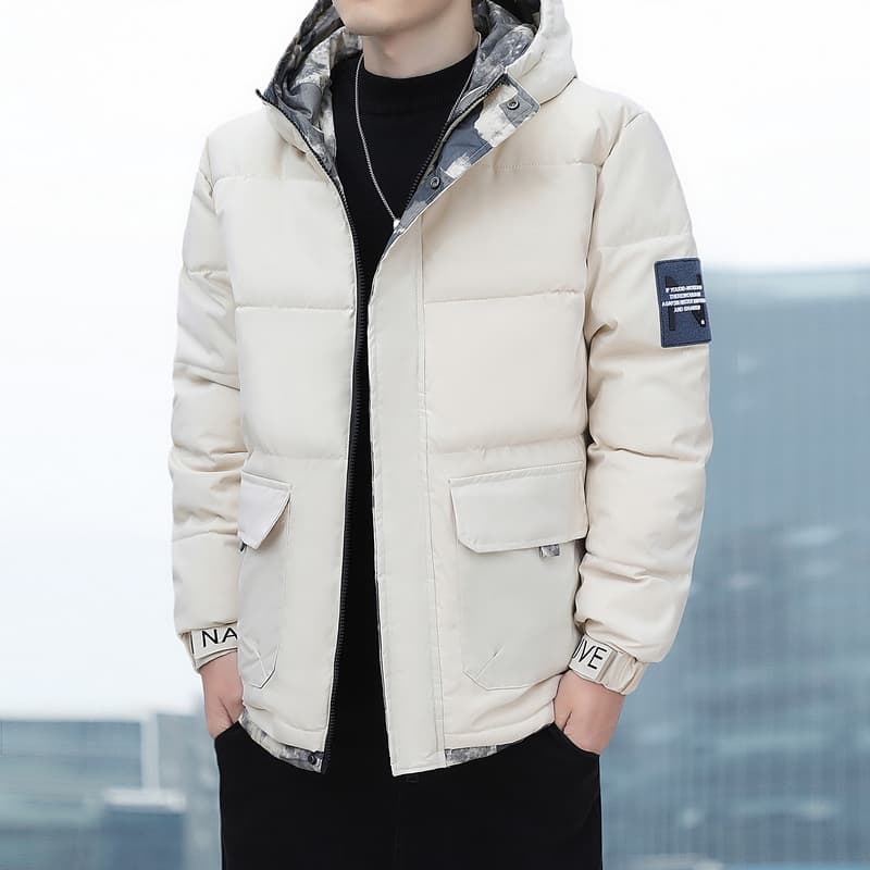 면 옷 가을 겨울 남성 폭발 루즈핏 패딩 재킷 높은 품질 두꺼운 보온 방한 방수 재킷 후드 남성 의류 이미지 2