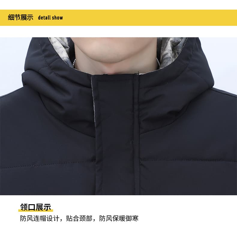 면 옷 가을 겨울 남성 폭발 루즈핏 패딩 재킷 높은 품질 두꺼운 보온 방한 방수 재킷 후드 남성 의류 상세 이미지 16