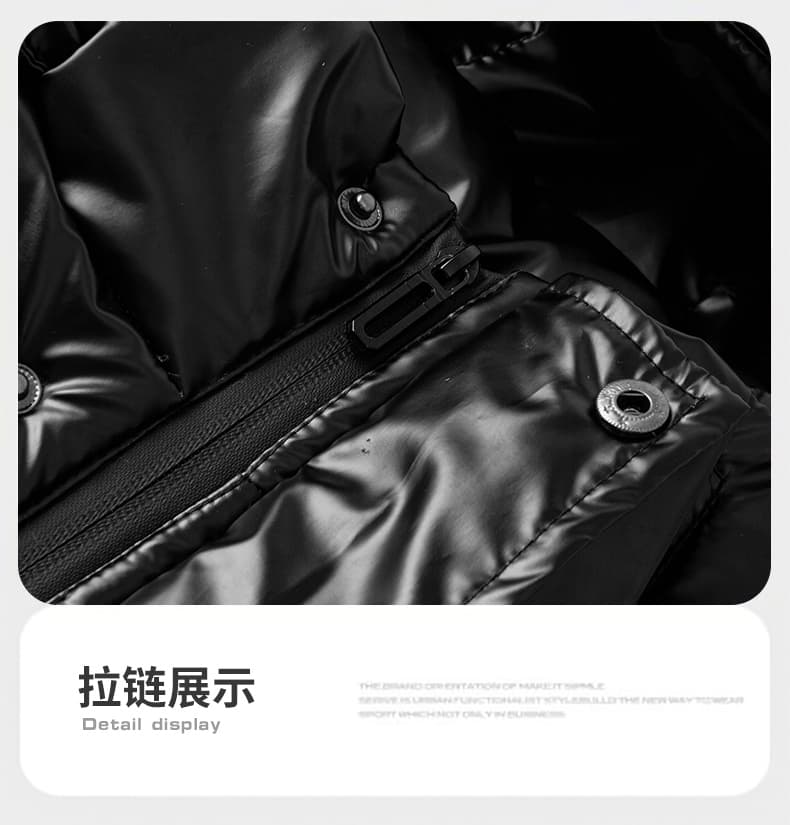 남성 면 옷 국경 간 유럽 코드 겨울 새로운 두꺼운 보온 후드 루즈핏 빅 사이즈 밝은 얼굴 캐주얼 아래 면화 의류 상세 이미지 15