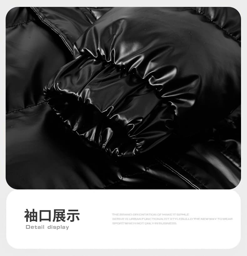 남성 면 옷 국경 간 유럽 코드 겨울 새로운 두꺼운 보온 후드 루즈핏 빅 사이즈 밝은 얼굴 캐주얼 아래 면화 의류 상세 이미지 17