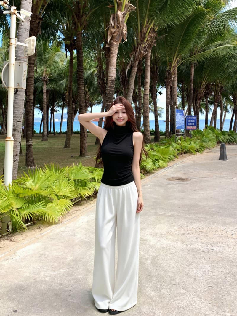 실사 정가 작은 말 자수 백리스 티셔츠 여성 라이 경기 서울 주간 실크 흔들다 칼라 조끼 느긋한 맨위 상세 이미지 20