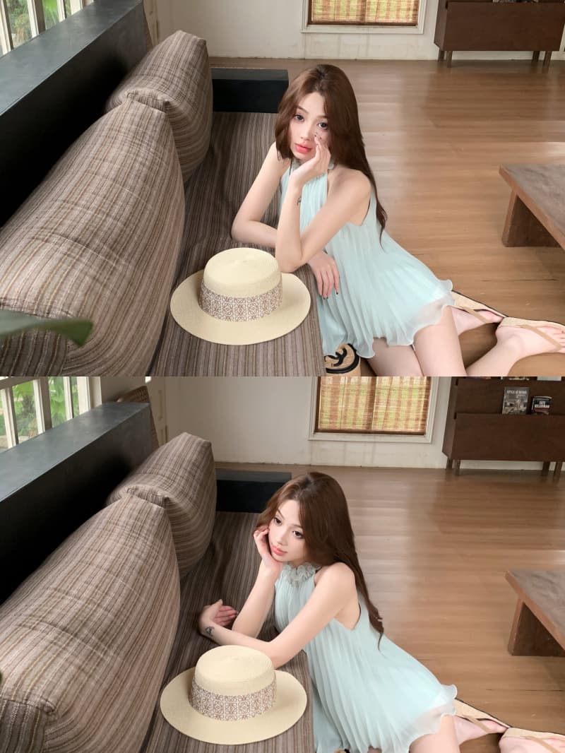 실사 정가 박하 빛 춤 슬림해 보이는 품격 공주 작은 대중 프랑스식 맨위 화이트 반바지 이미지 2