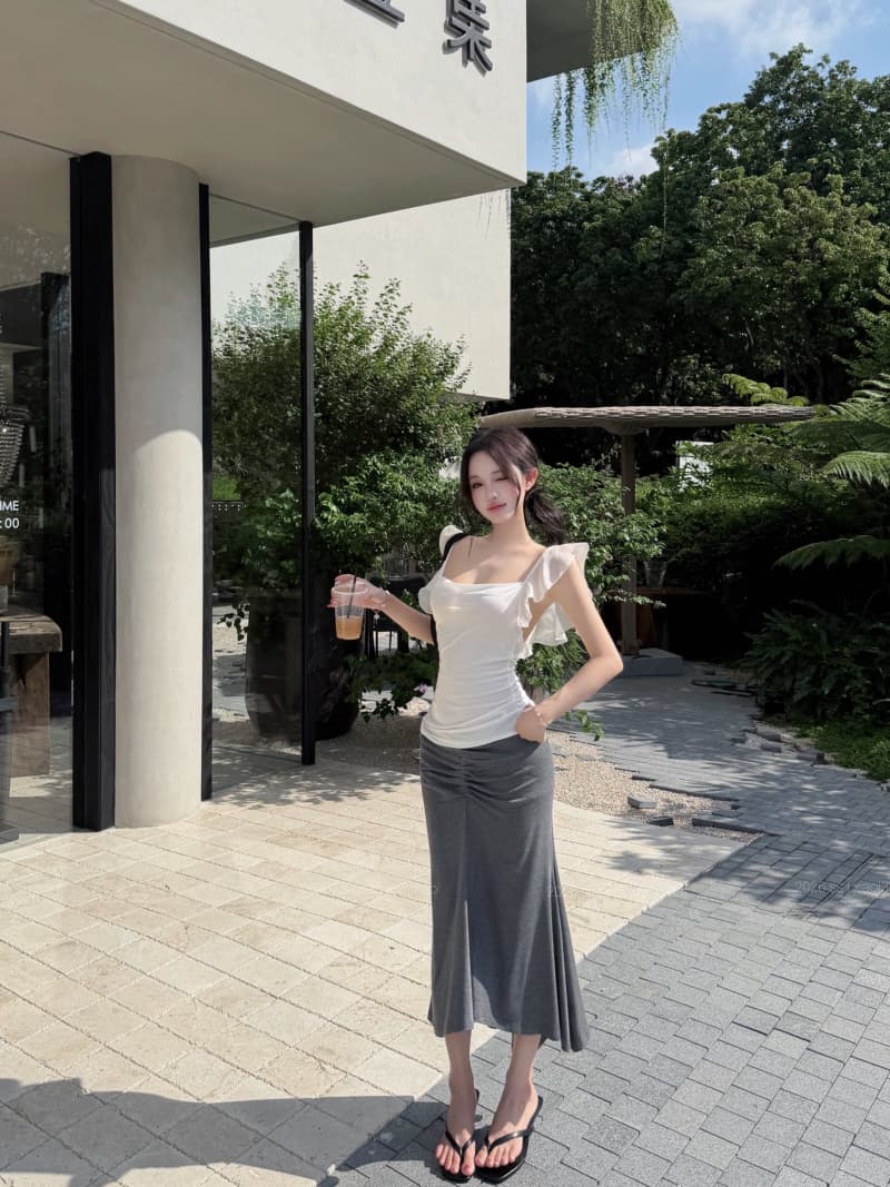 실사 정가 살구 색상 흔들다 칼라 조끼 여성 여름 새로운 몸매 가꾸기 마이크로 ~을 통해 디스플레이 얇고 작은 날다 소매 맨위 상세 이미지 4