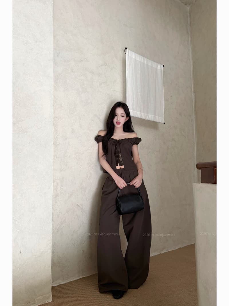 실사 정가 한 부서 페이크 레이어드 맨위 와이드 레그 팬츠 느슨함 캐주얼 자이언트 잘 생긴 고유 한 여름 작은 세트 상세 이미지 7