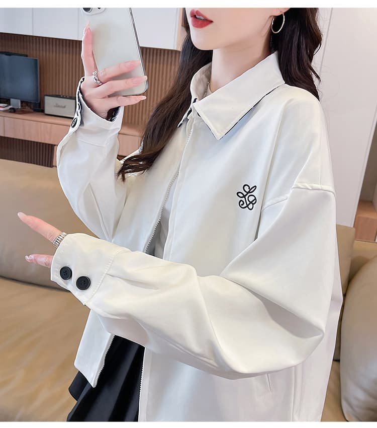 실사 이른 봄 고유 한 아름다운 여성 코트 2026 새로운 루즈핏 슬림해 보이는 한 부서 패치워크 재킷 맨위 트렌디 상세 이미지 15