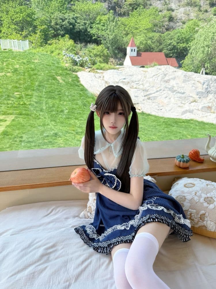 여름 일본식 귀여운 소녀 센스 달콤함 연령 감소 작은 키 디자인 센스 페이크 레이어드 실 인터넷 멜빵 점프 슈트 미니 스커트 상세 이미지 2