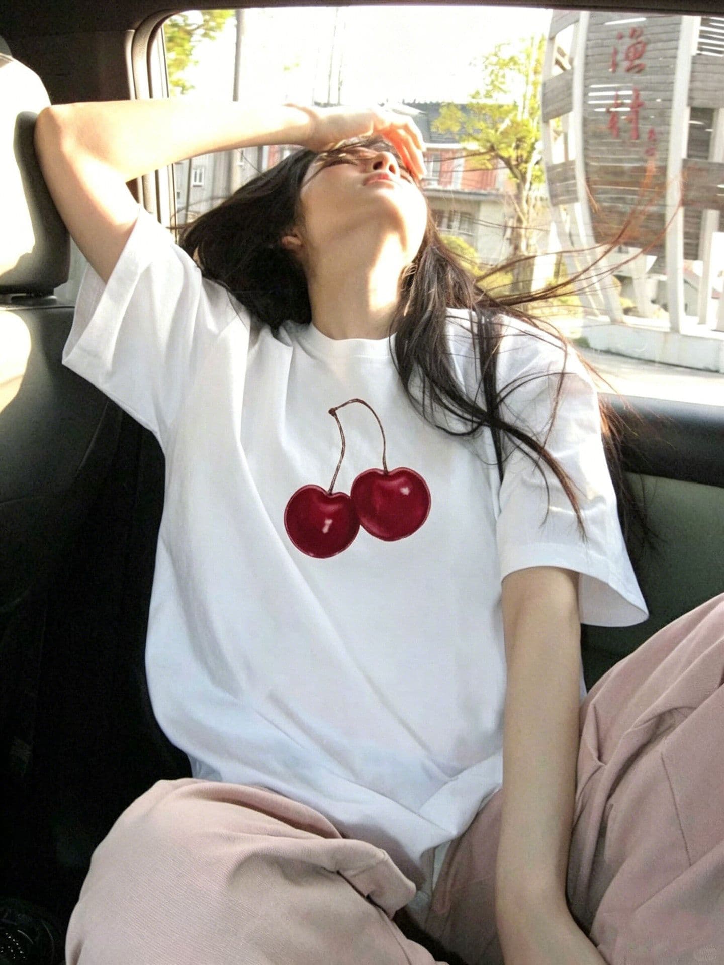 높은 품질 순면 200그램 빗질하다 닫기 느낌 너무 멋진 미끄러짐 높은 품질 솜씨 이전 프린트 반팔 티셔츠 여성 이미지 4