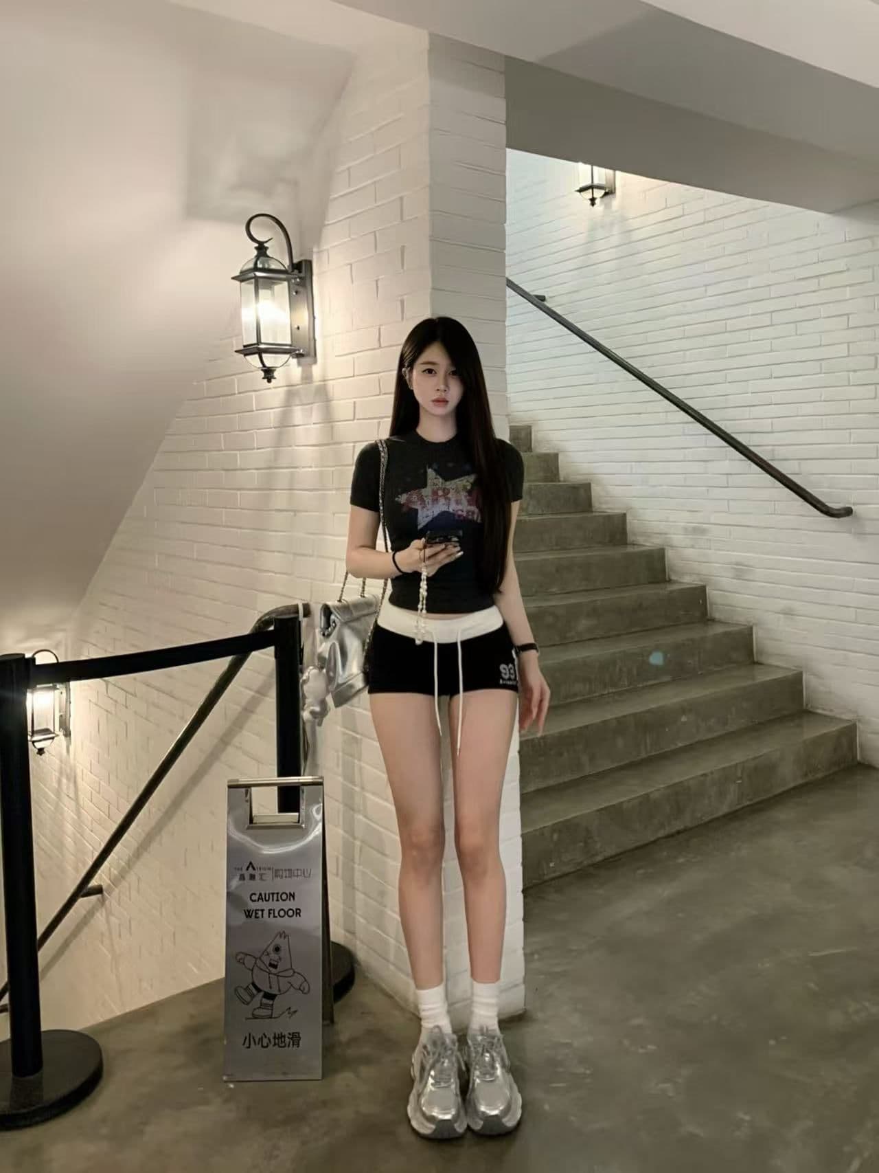 원본 것 순면 220 그램 40 음식 털 느낌 있음 신축성 프린트 몸매 가꾸기 허리 수축 반팔 티셔츠 여성