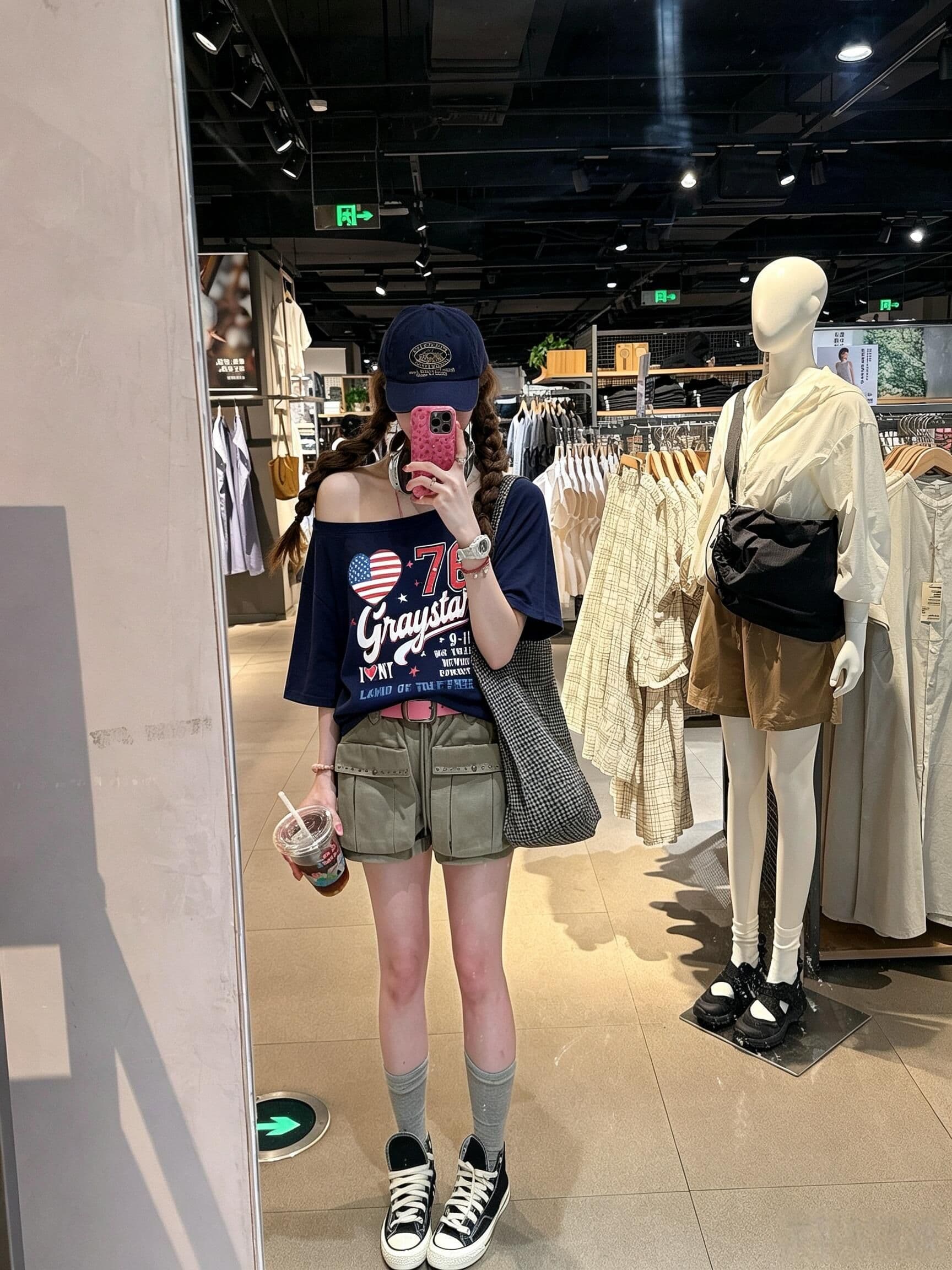 얼음 도자기 면 32 원본 순면 당겨 프레임 200그램 95 면 5 암모니아 Lun 슈퍼 쿨 미끄러짐 비스듬한 오프숄더 반팔 티셔츠 여성 이미지 2