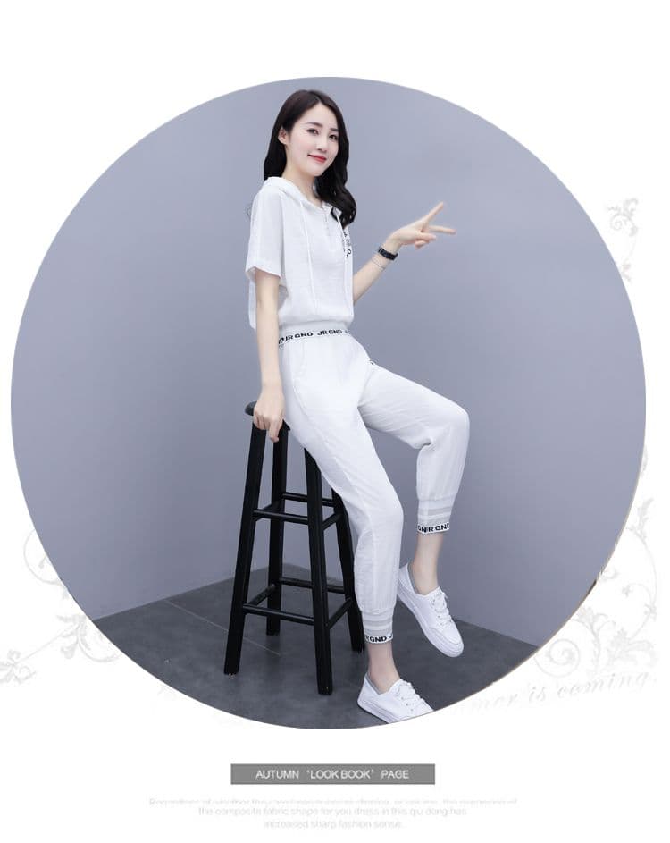 얼음 실크 캐주얼 운동복 세트 여신 팬 여름 드레스 2026 년 새로운 외국 가스 연령 감소 패션 슬림해 보이는 투피스 세트 상세 이미지 11