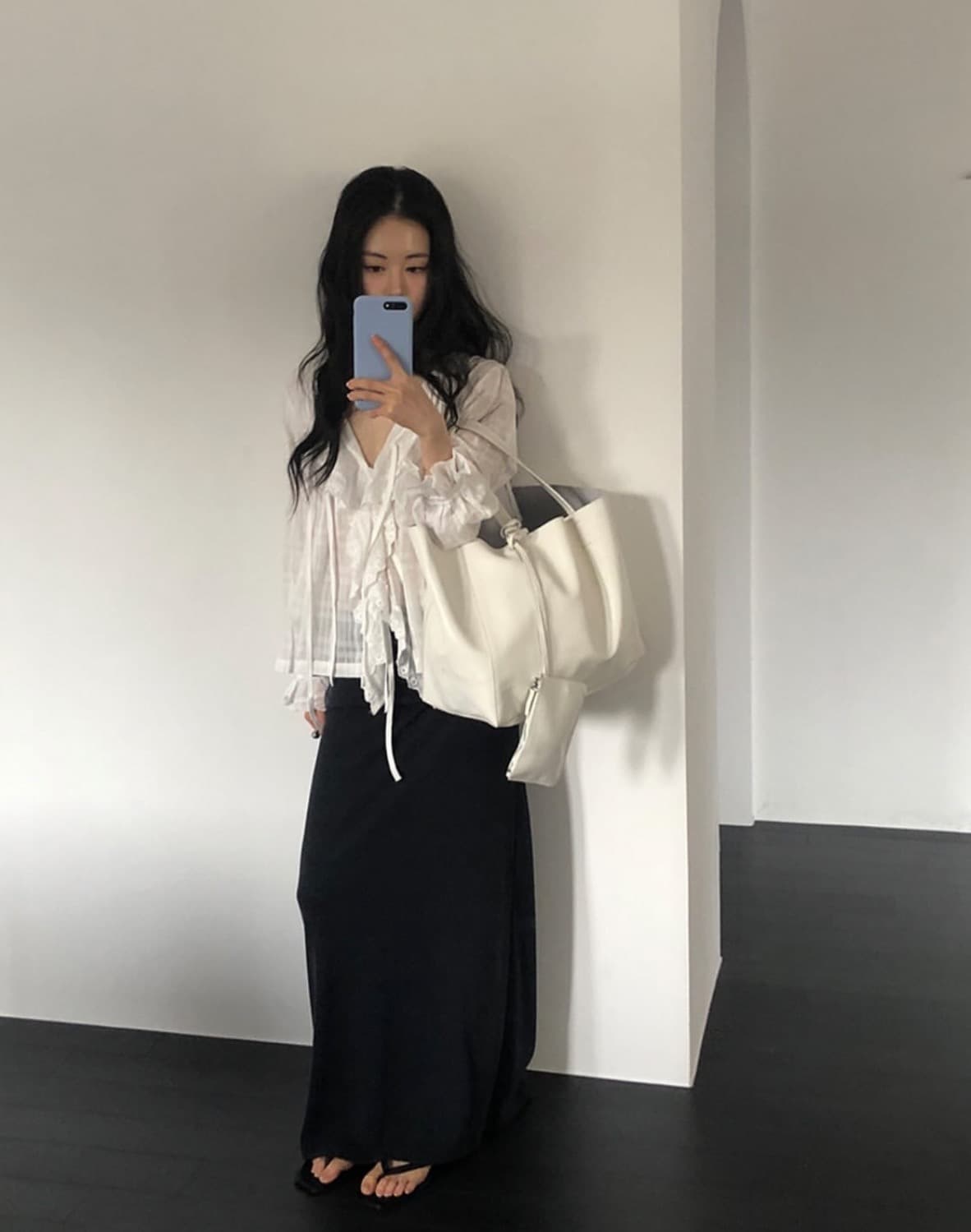 한국 chic 봄 디자인 센스 레이스 레이스업 거품 소매 셔츠 상세 이미지 6