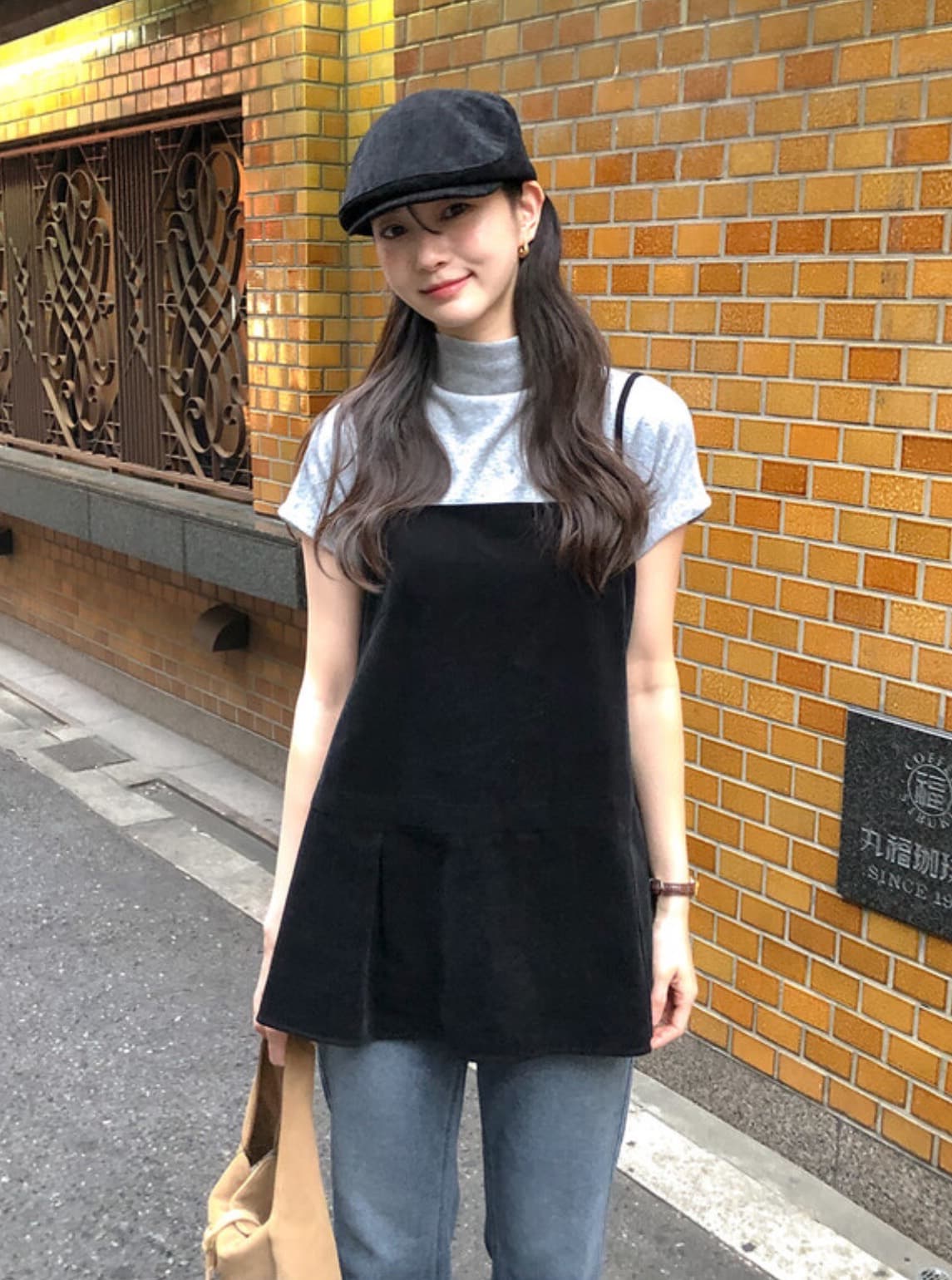있음 선적 한국 chic 봄 새로운 한 부서 달콤함 뒤로 레이스업 디자인 센스 슬립 드레스 셔츠 상세 이미지 13