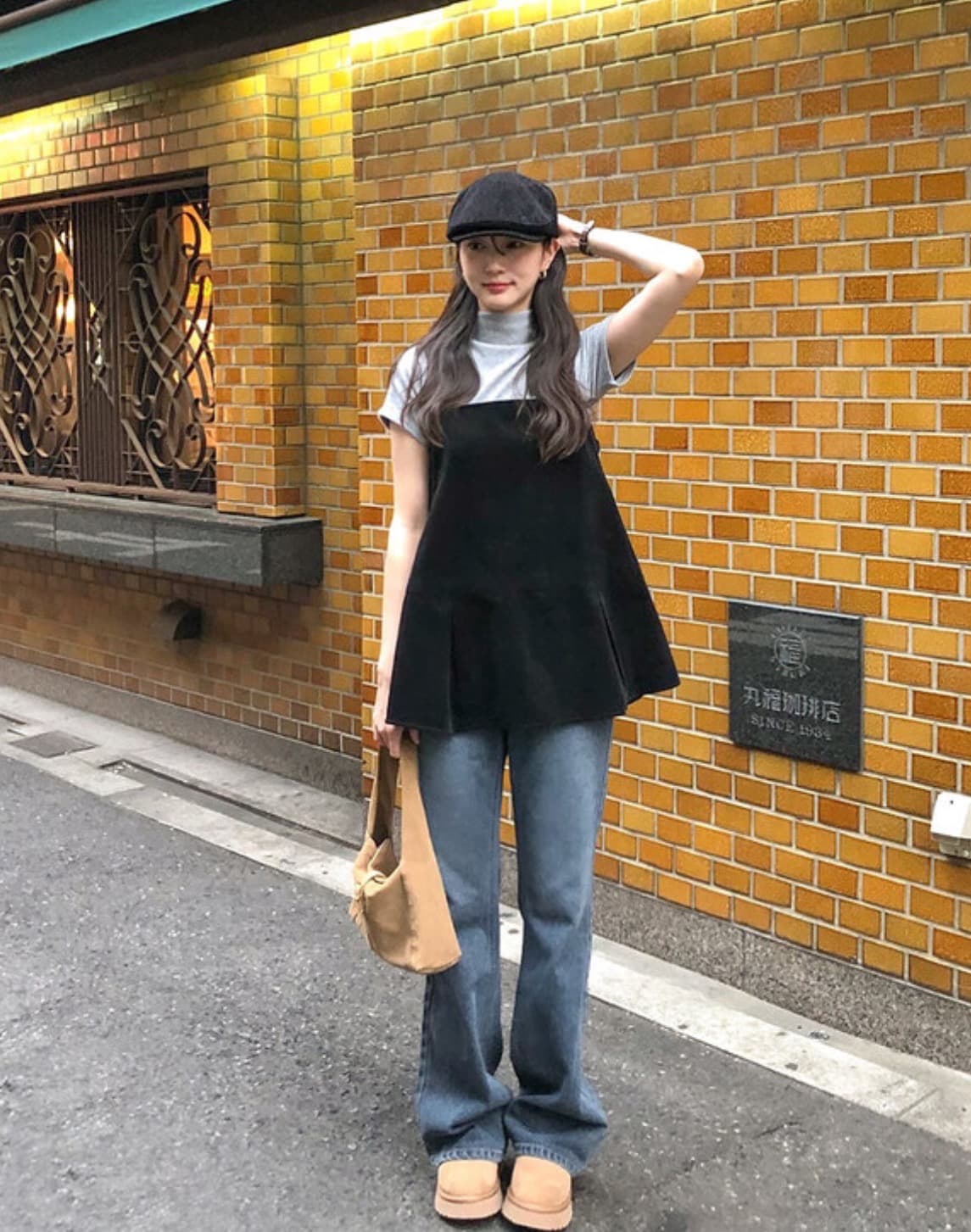 있음 선적 한국 chic 봄 새로운 한 부서 달콤함 뒤로 레이스업 디자인 센스 슬립 드레스 셔츠 상세 이미지 15