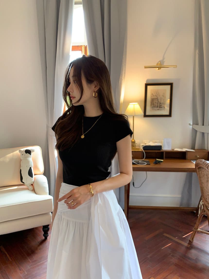 있음 선적 사이즈 업데이트 한국 chic 봄 여름 새로운 법 디자인 센스 불규칙 반신 스커트 롱 스커트 상세 이미지 52