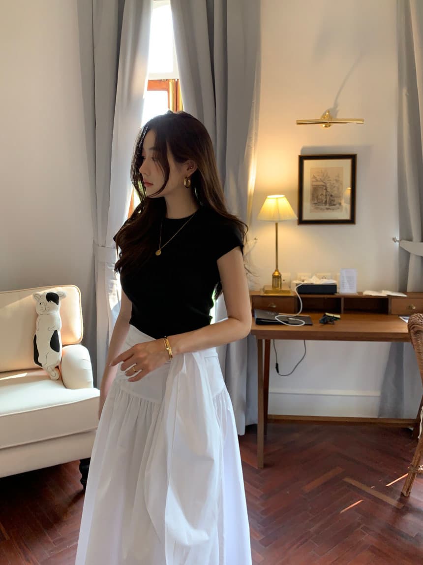 있음 선적 사이즈 업데이트 한국 chic 봄 여름 새로운 법 디자인 센스 불규칙 반신 스커트 롱 스커트 상세 이미지 53