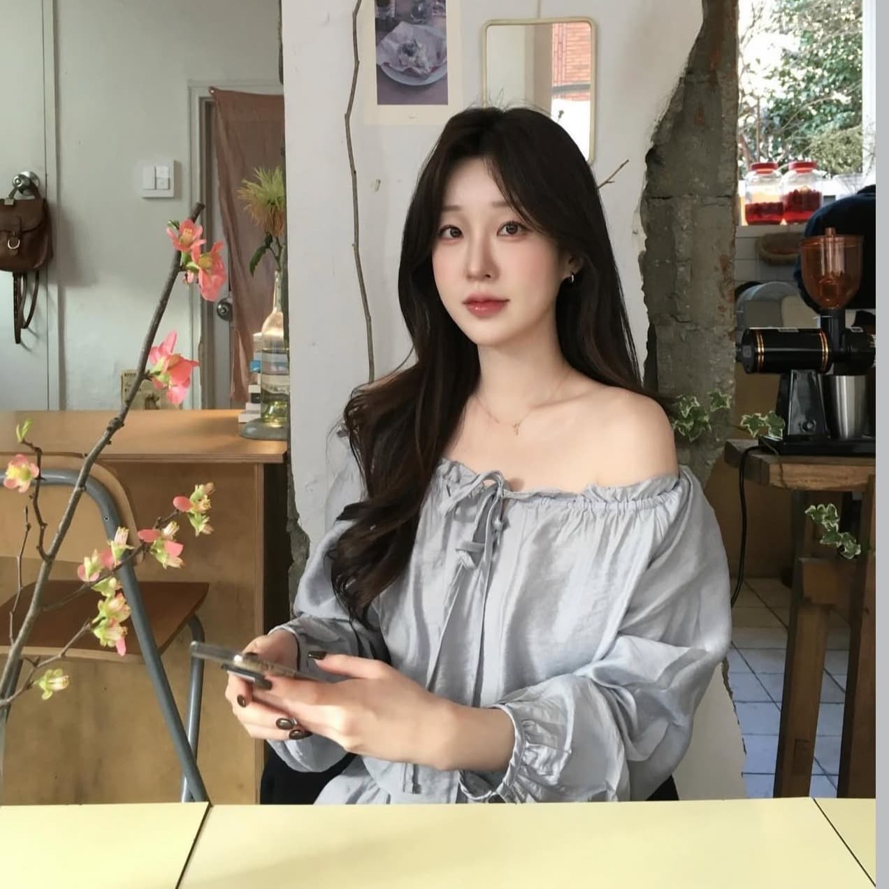 있음 선적 사이즈 업데이트 한국 chic 봄 여름 새로운 디자인 센스 프릴 오프숄더 스트랩 달콤함 드레스 이미지 4