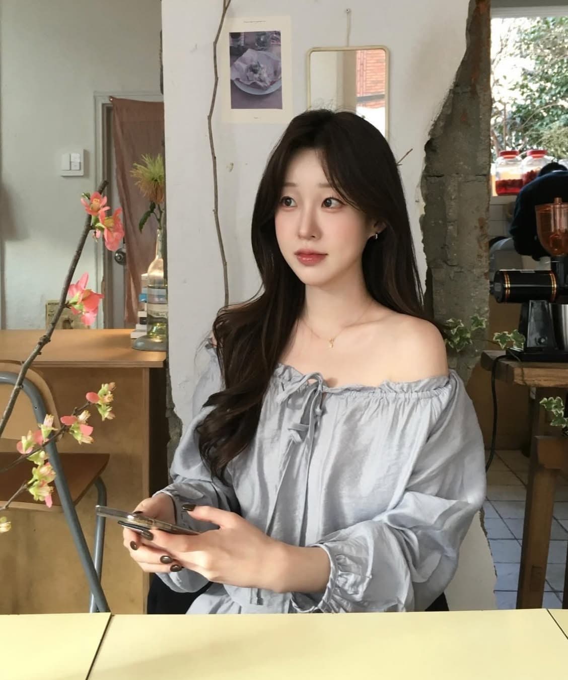 있음 선적 사이즈 업데이트 한국 chic 봄 여름 새로운 디자인 센스 프릴 오프숄더 스트랩 달콤함 드레스 상세 이미지 11