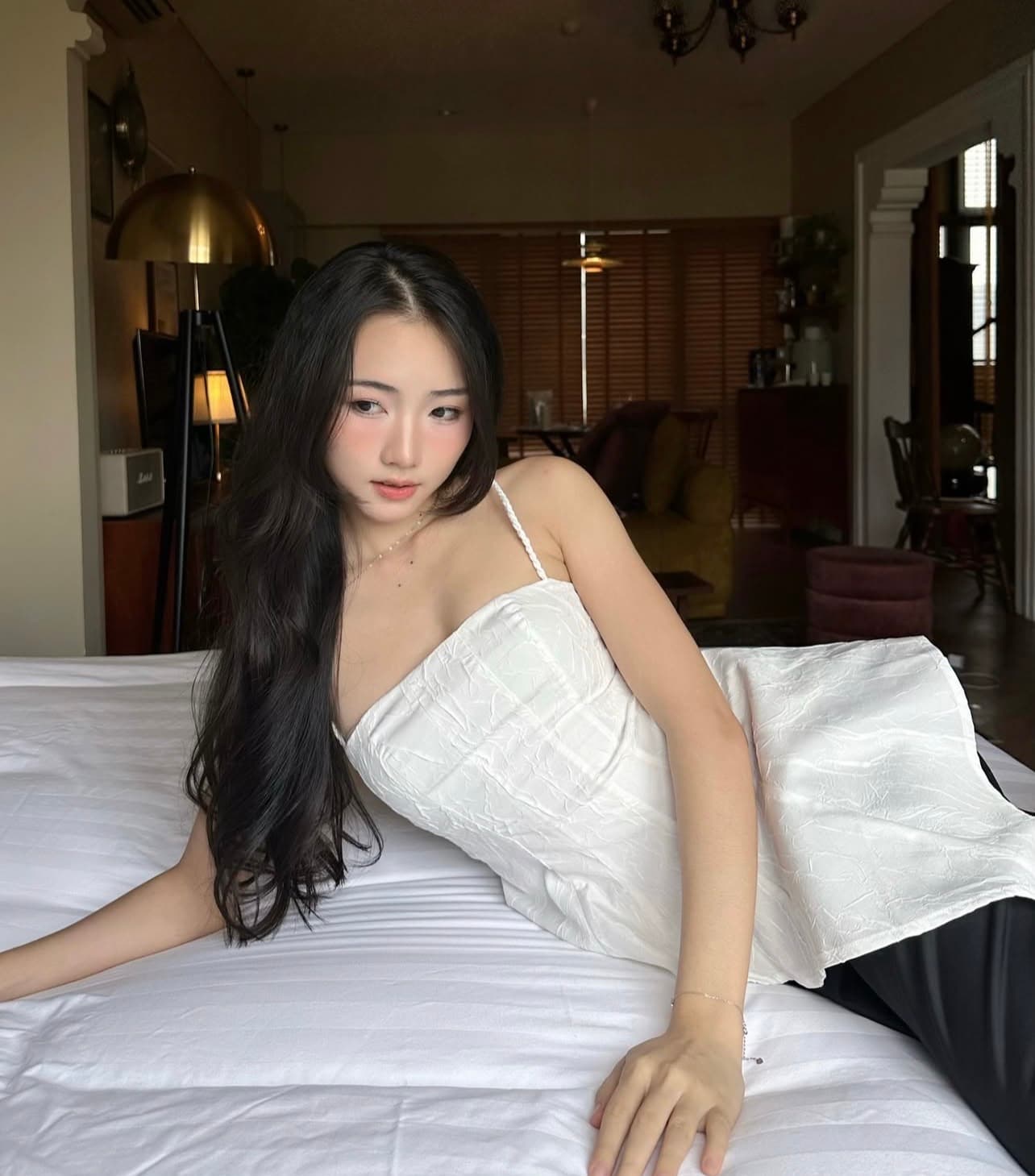 있음 선적 사이즈 업데이트 한국 chic 여름 새로운 프랑스식 디자인 센스 슬립 불규칙 셔츠 이미지 4