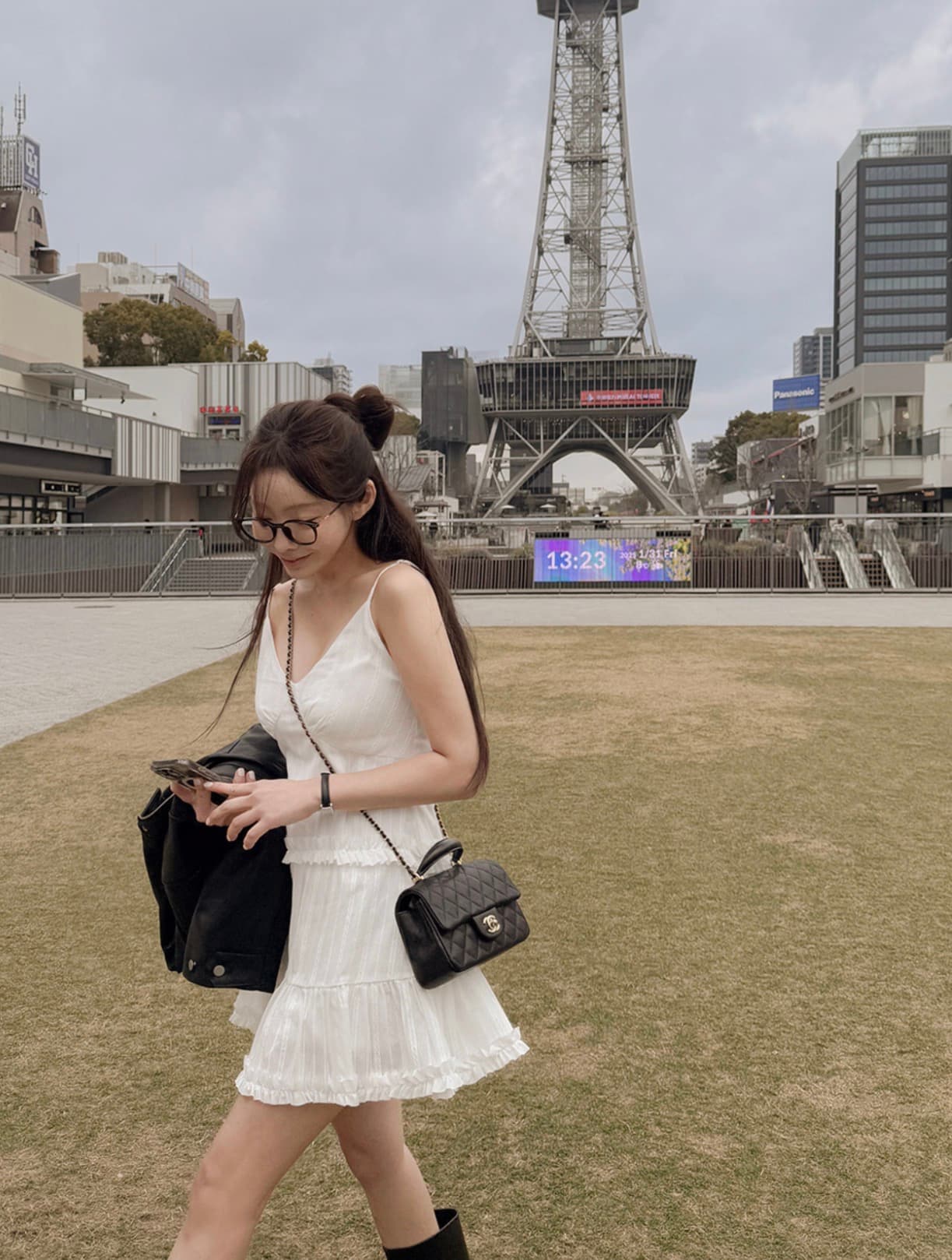 있음 선적 사이즈 업데이트 한국 chic 여름 새로운 프랑스식 달콤함 목이버섯 레이스 슬립 귀여운 드레스 상세 이미지 3