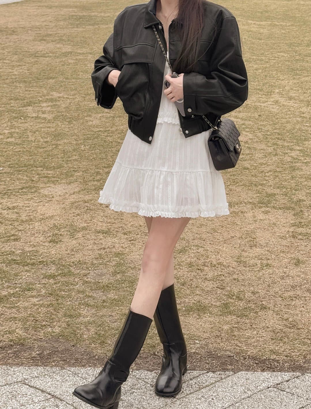 있음 선적 사이즈 업데이트 한국 chic 여름 새로운 프랑스식 달콤함 목이버섯 레이스 슬립 귀여운 드레스 상세 이미지 64
