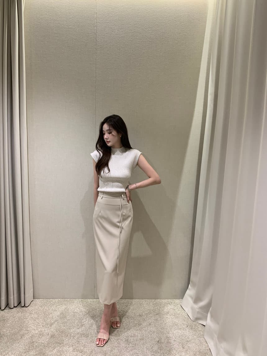 있음 선적 사이즈 업데이트 한국 chic 여름 새로운 품격 단색 미니멀리즘 반팔 니트 스웨터 상세 이미지 9