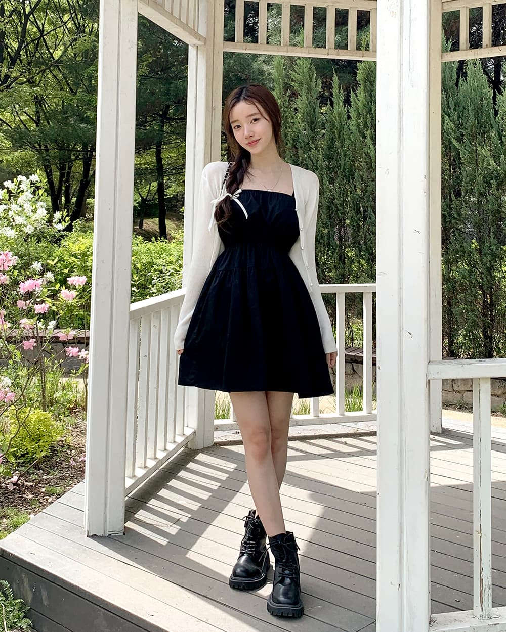 있음 선적 사이즈 업데이트 한국 chic 여름 품격 쉬폰 슬립 드레스 여성 루즈핏 연령 감소 휴가 미니 스커트 상세 이미지 21