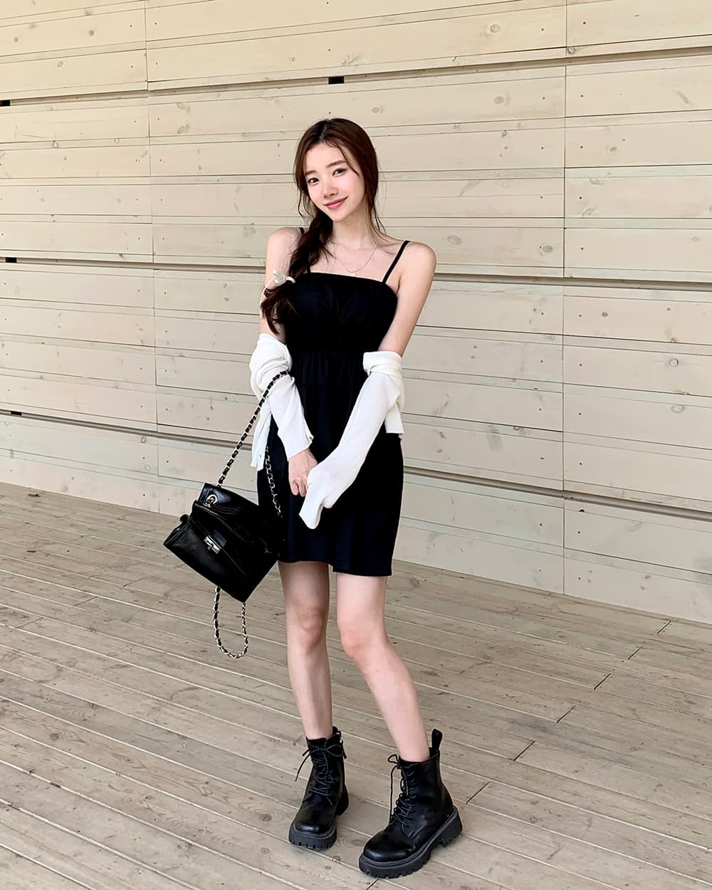 있음 선적 사이즈 업데이트 한국 chic 여름 품격 쉬폰 슬립 드레스 여성 루즈핏 연령 감소 휴가 미니 스커트 상세 이미지 25