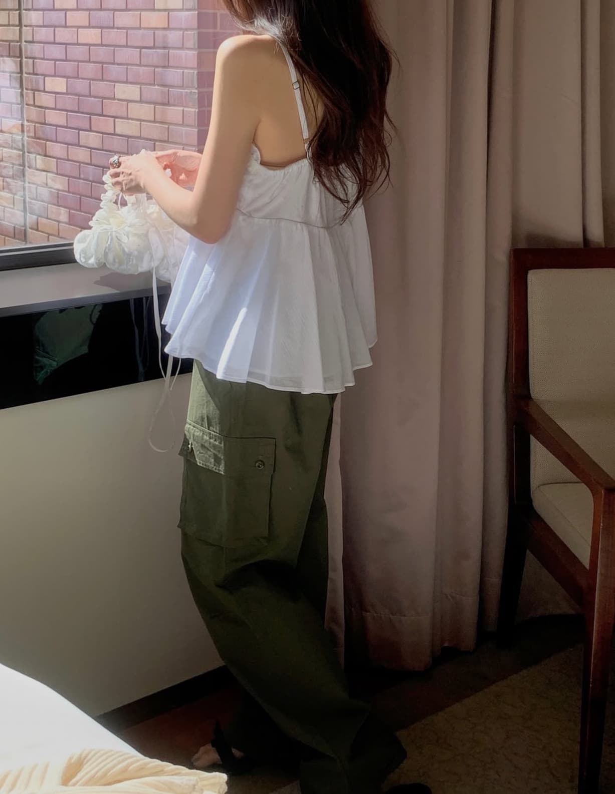 있음 선적 사이즈 업데이트 한국 chic 여름 새로운 부드러운 바람 달콤함 레이스 품격 연령 감소 캐미솔 상세 이미지 54