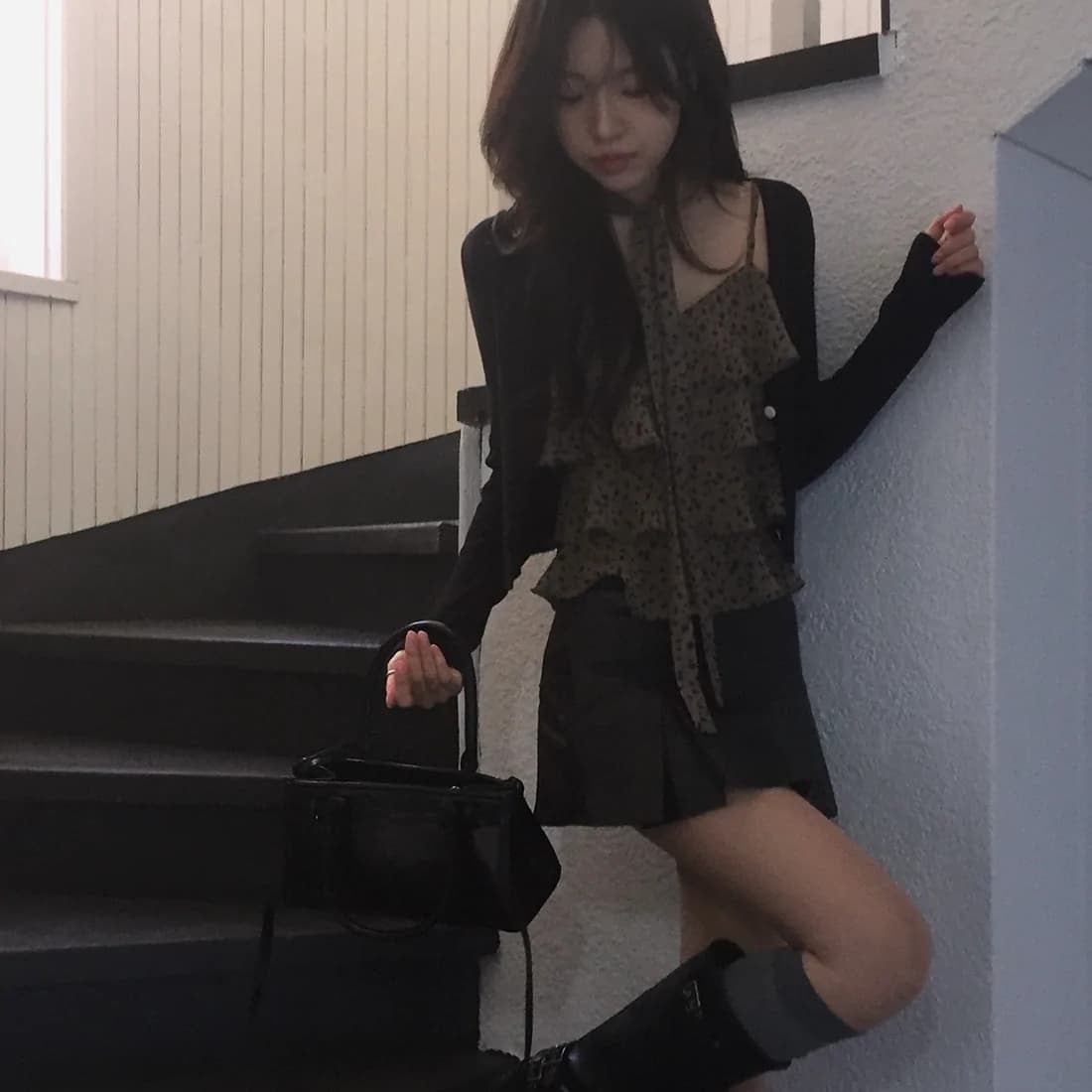 있음 선적 사이즈 업데이트 한국 chic 여름 새로운 섹시함 레오파드 무늬 케이크 층 행침 목 다용도 캐미솔 상세 이미지 77