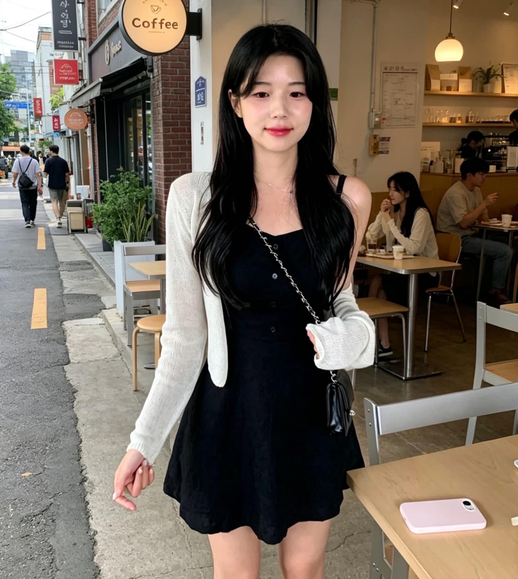 있음 선적 사이즈 업데이트 한국 chic 여름 새로운 달콤함 나비 매듭 뒤로 레이스업 슬립 드레스 상세 이미지 10