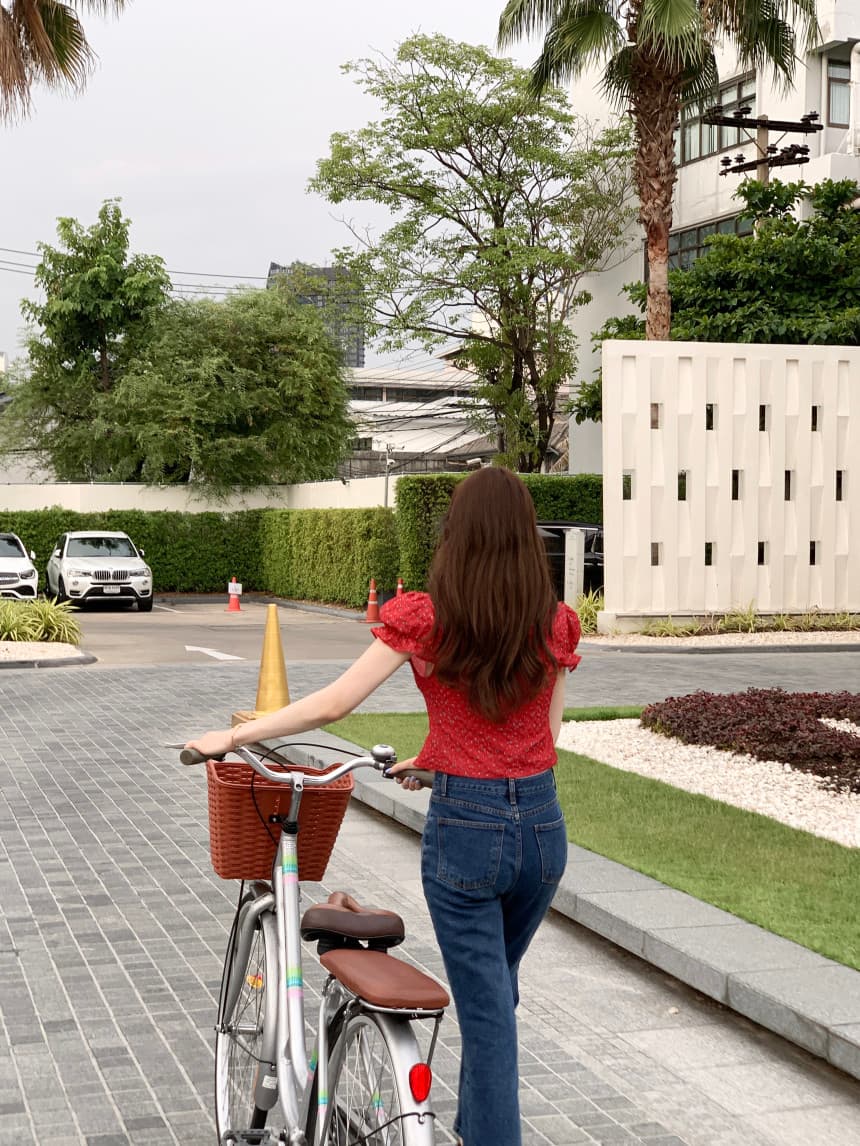 있음 선적 사이즈 업데이트 한국 chic 여름 새로운 V넥 거품 소매 몸매 가꾸기 레이스업 쇼트 스타일 셔츠 상세 이미지 16
