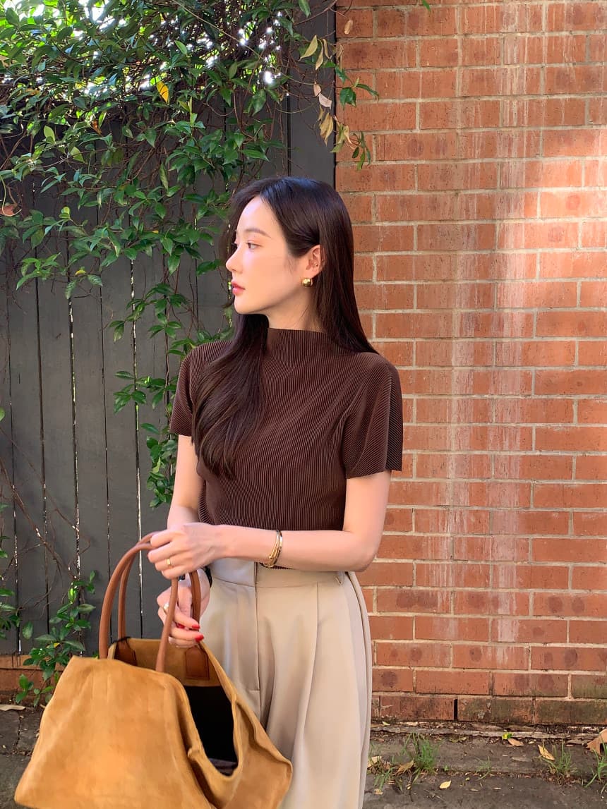 있음 선적 사이즈 업데이트 한국 chic 여름 프랑스식 패션 미니멀리즘 반팔 티셔츠 여성 몸매 가꾸기 슬림해 보이는 맨위 상세 이미지 16