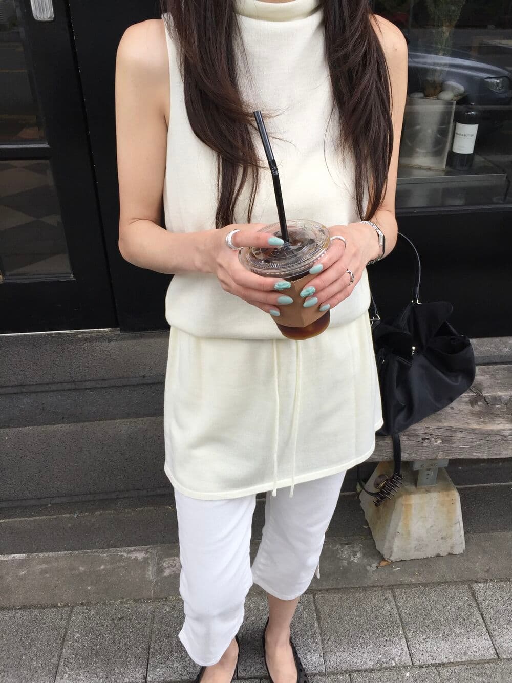 있음 선적 사이즈 업데이트 한국 chic 여름 품격 펌프 로프 허리 수축 슬림해 보이는 민소매 짧은 드레스 이미지 3
