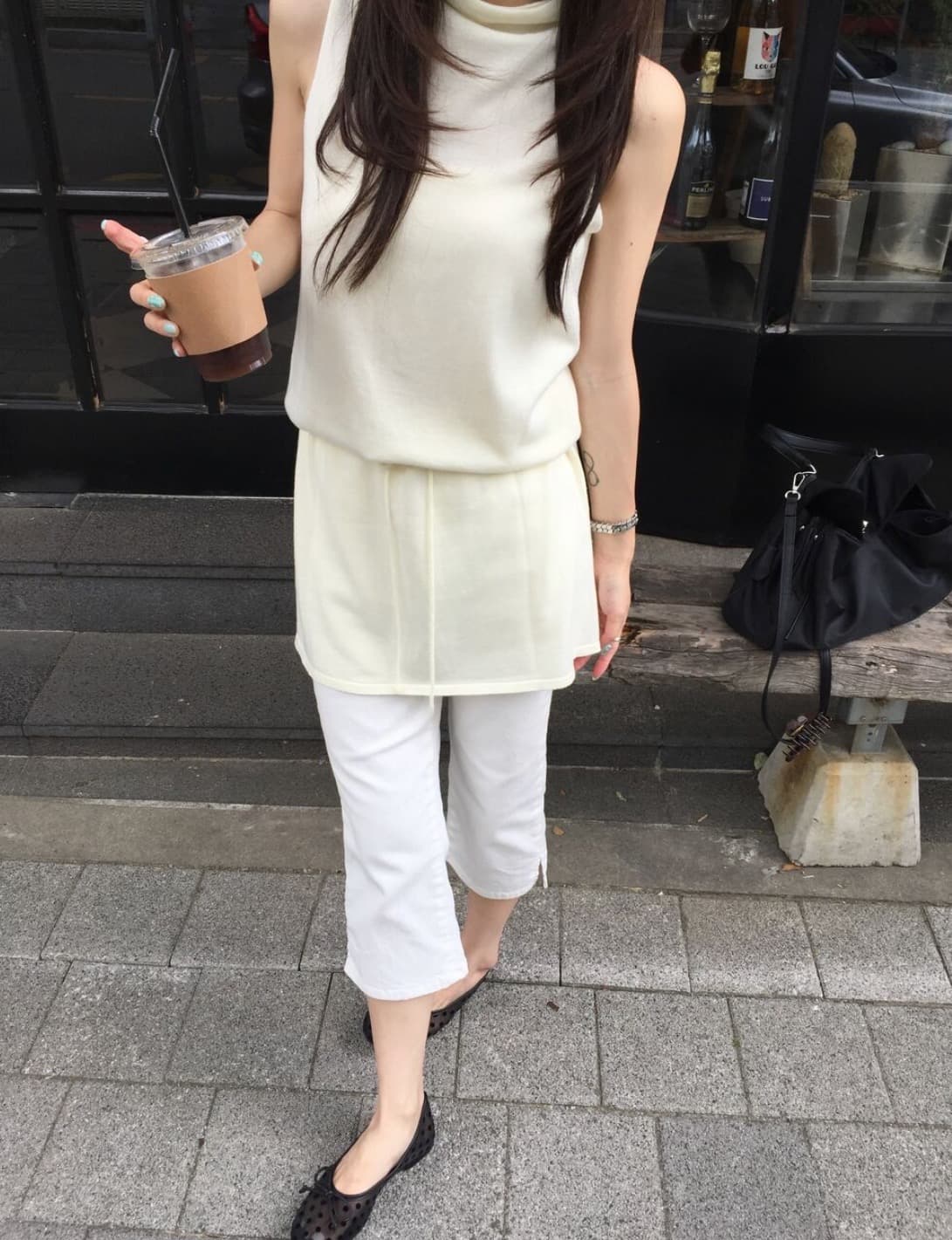 있음 선적 사이즈 업데이트 한국 chic 여름 품격 펌프 로프 허리 수축 슬림해 보이는 민소매 짧은 드레스 상세 이미지 14