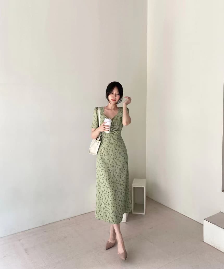 있음 선적 사이즈 업데이트 chic 작은 심장 기계 레이스업 홀로우 아웃 백리스 여성 드레스 허리 수축 쉬폰 꽃무늬 치마 상세 이미지 13