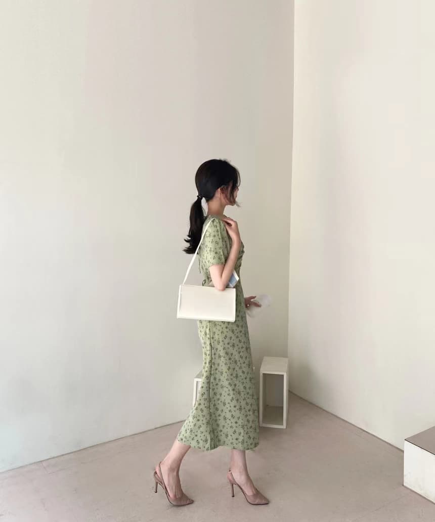 있음 선적 사이즈 업데이트 chic 작은 심장 기계 레이스업 홀로우 아웃 백리스 여성 드레스 허리 수축 쉬폰 꽃무늬 치마 상세 이미지 14