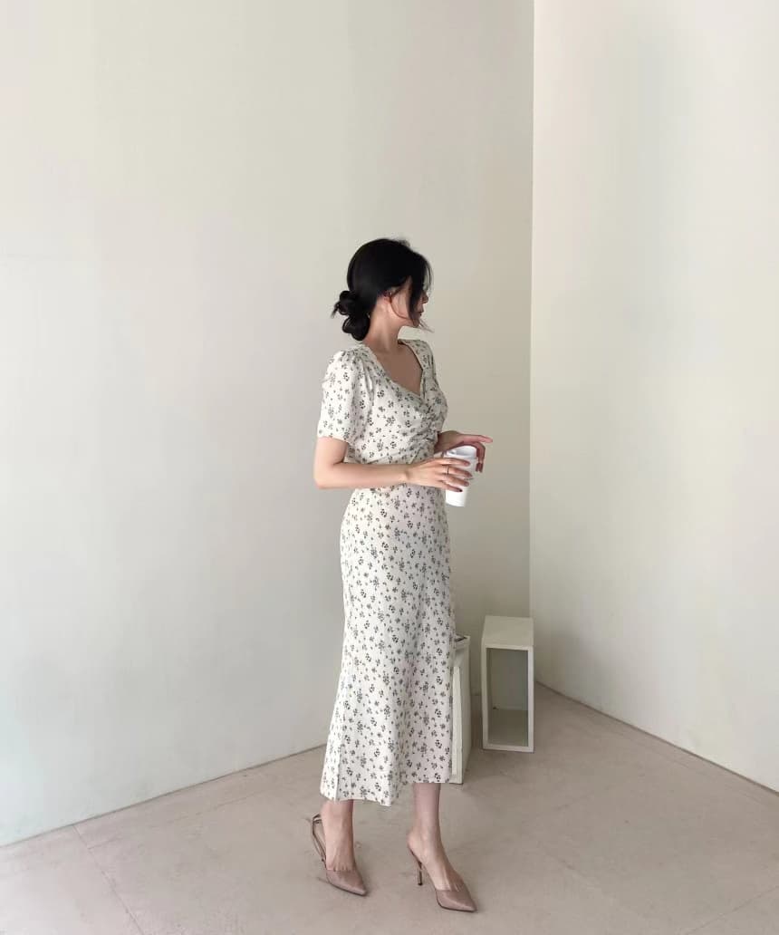 있음 선적 사이즈 업데이트 chic 작은 심장 기계 레이스업 홀로우 아웃 백리스 여성 드레스 허리 수축 쉬폰 꽃무늬 치마 상세 이미지 26