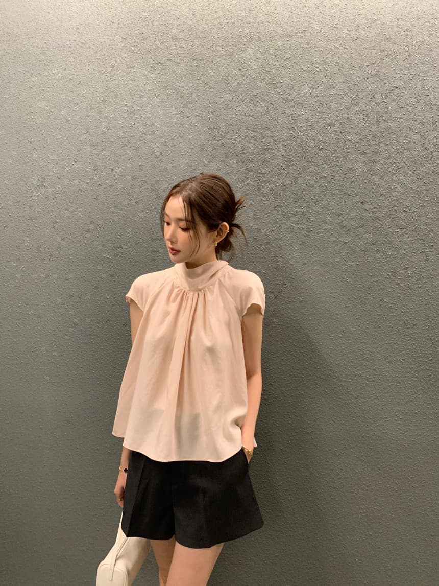 있음 선적 사이즈 업데이트 한국 chic 여름 새로운 프랑스식 디자인 센스 뒤로 스트랩 품격 셔츠 상세 이미지 14