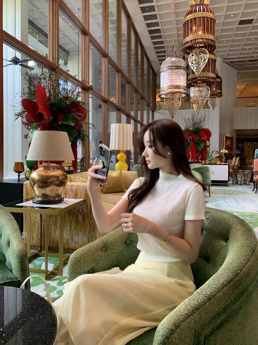있음 선적 사이즈 업데이트 한국 chic 프랑스식 미니멀리즘 이후 트임 반신 스커트 여성 하이웨이스트 슬림해 보이는 롱 스커트 상세 이미지 16