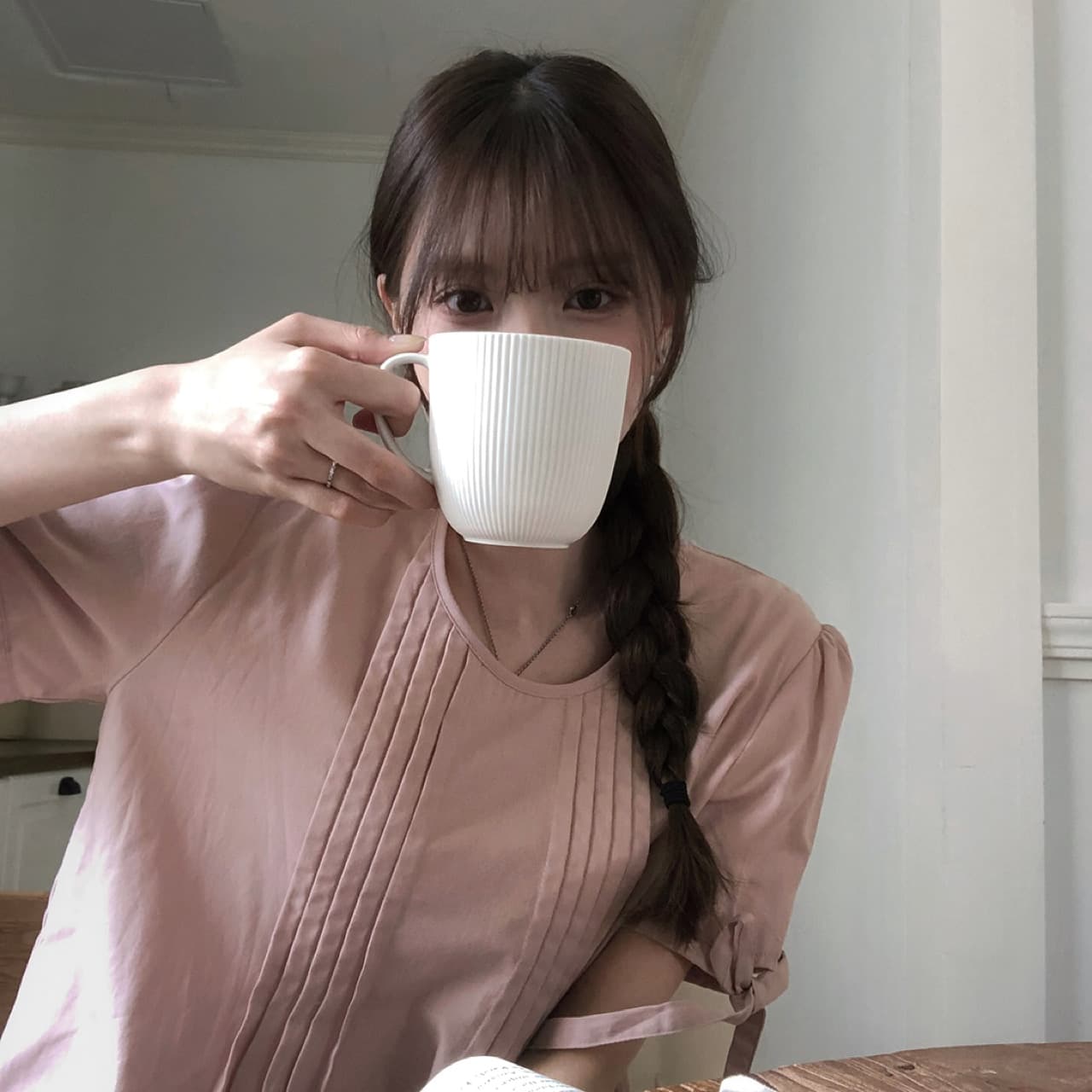 있음 선적 사이즈 업데이트 한국 chic 여름 새로운 프랑스식 커프스 레이스업 품격 주름 미니멀리즘 반팔 셔츠 상세 이미지 3