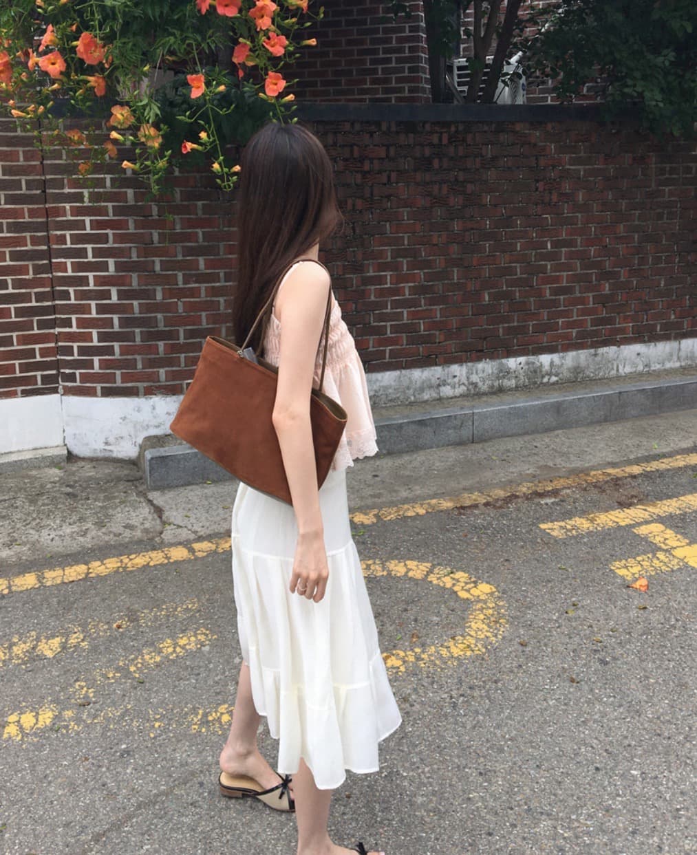 한국 chic 여름 새로운 ins 달콤함 레이스 조각 귀여운 다용도 캐미솔 상세 이미지 17