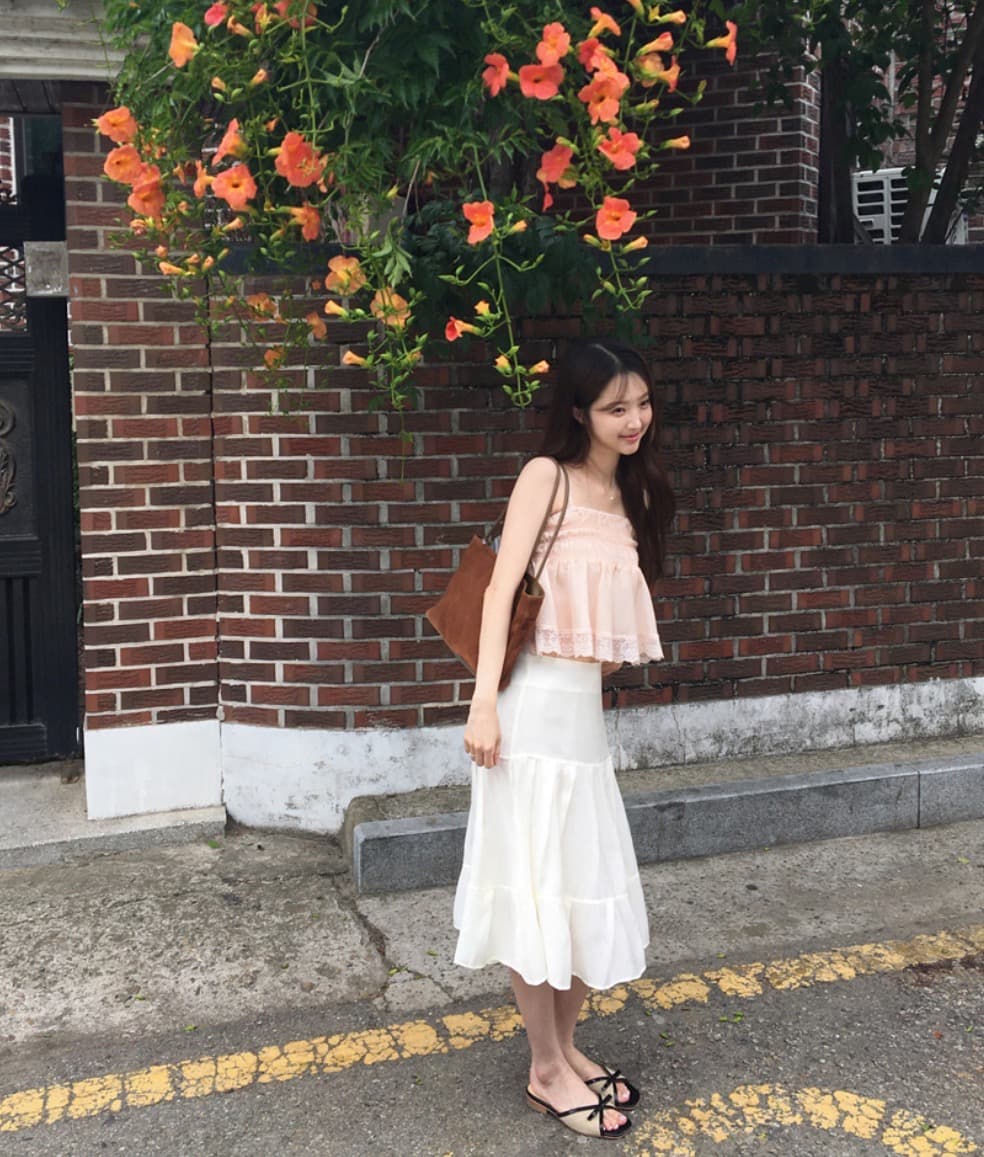 한국 chic 여름 새로운 ins 달콤함 레이스 조각 귀여운 다용도 캐미솔 상세 이미지 21