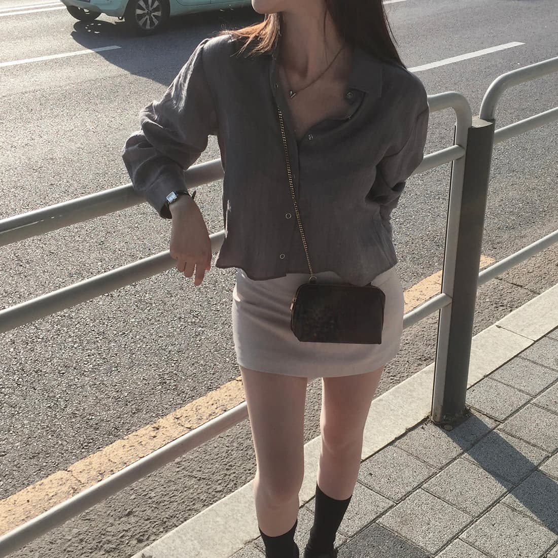 있음 선적 사이즈 업데이트 한국 chic 여름 새로운 한 부서 얇은 스타일 다용도 품격 긴팔 셔츠 상세 이미지 8